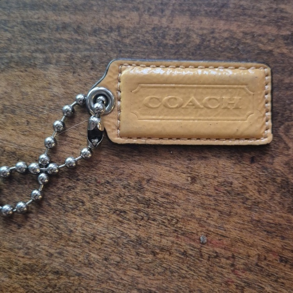 Coach Honey Tan Patent Leather Hangtag  For Coach Purse